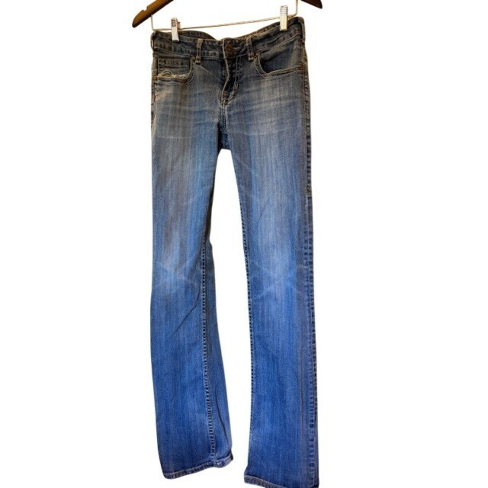 Cowgirl Tuff Co Women's Bootcut Jeans Medium Wash Blue Denim W28 L31 Western